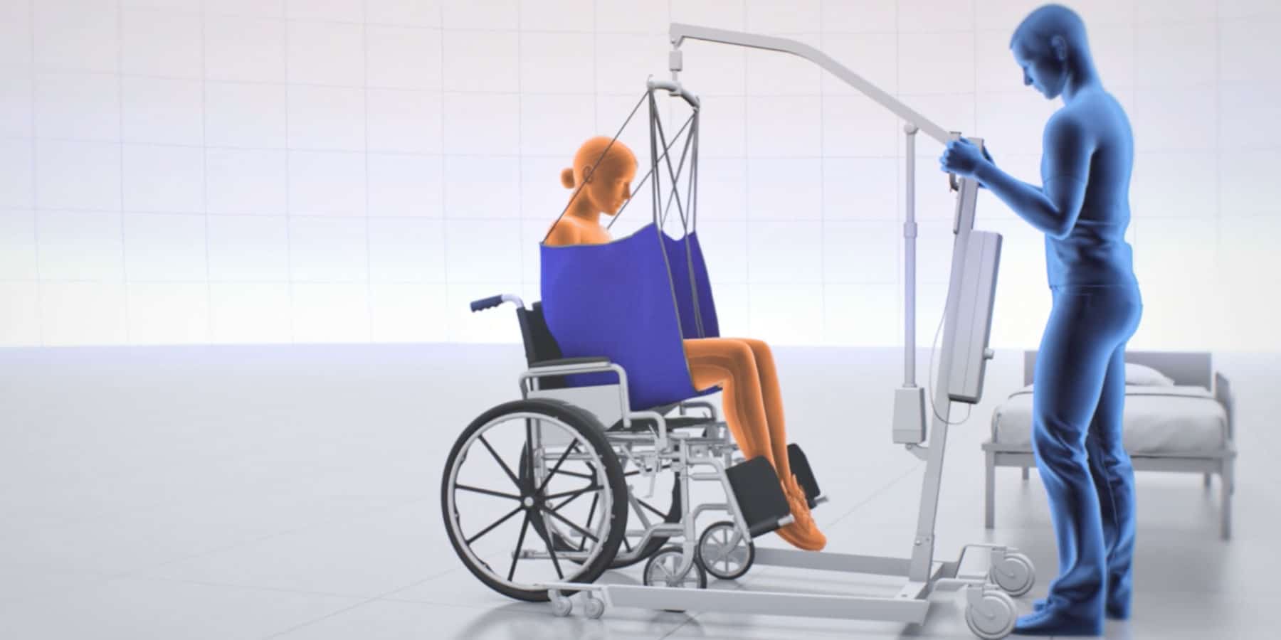 Hoyer Lift Body Sling Transfer To Wheelchair PASCO