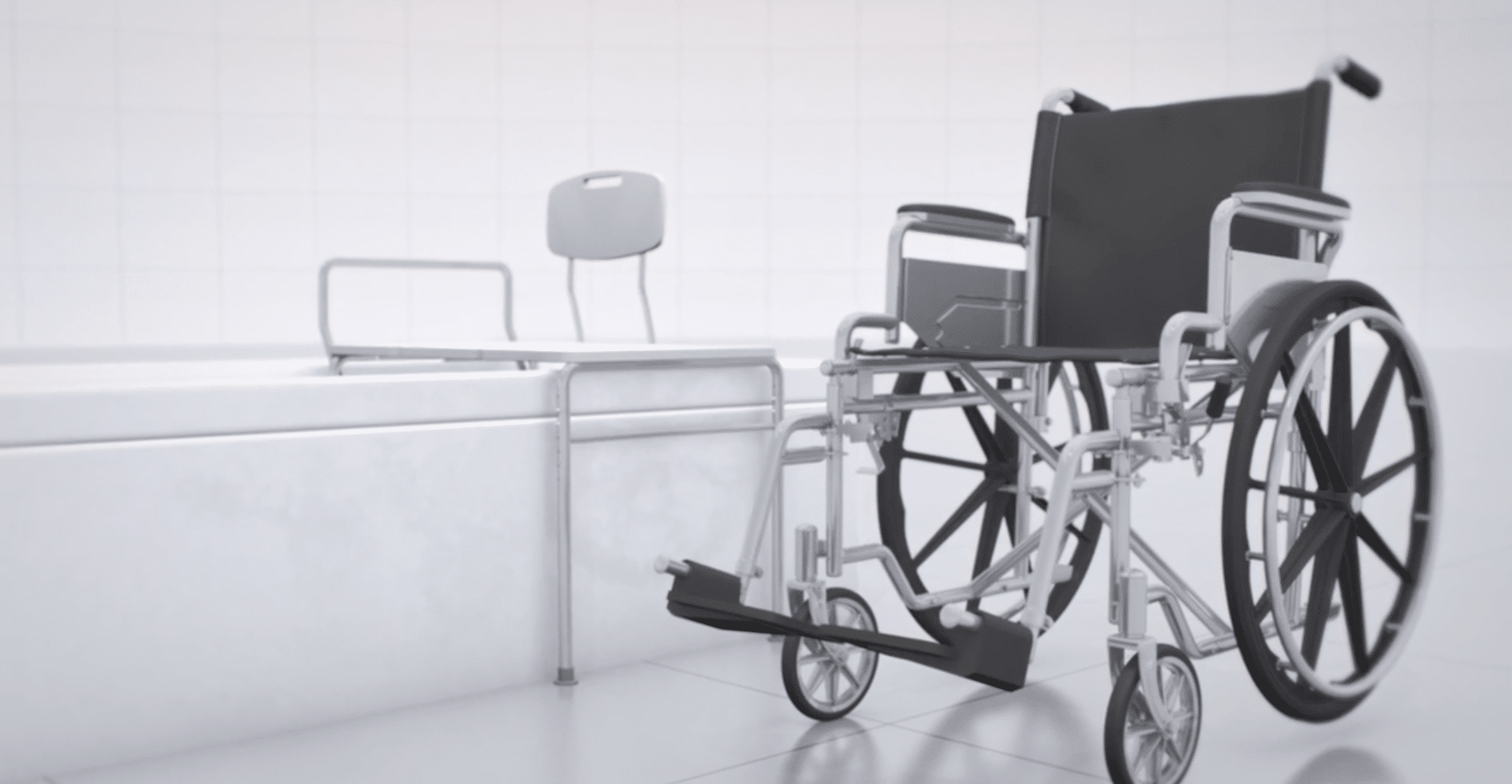 Wheelchair to Bathtub Bench Transfer header