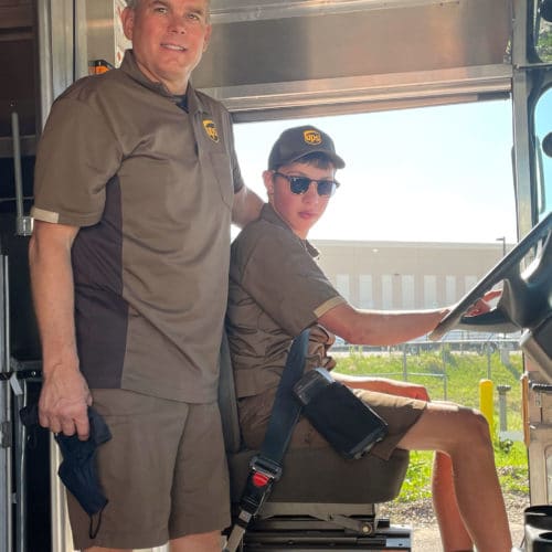 Mr David and Caleb UPS Truck2