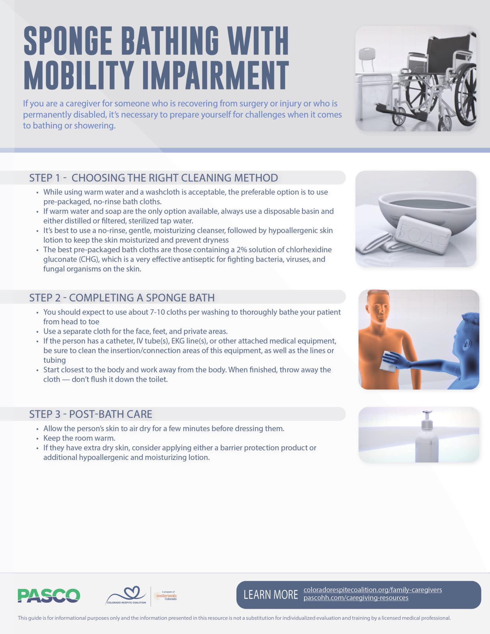 Sponge Bathing With Mobility Impairment